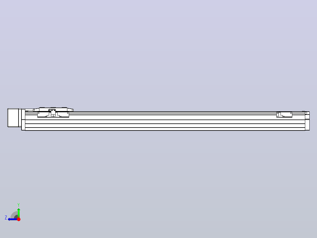 滚珠丝杠直线轴内置导轨TPA-GCR-80-1610C-L750-MR-M40-N3右视图