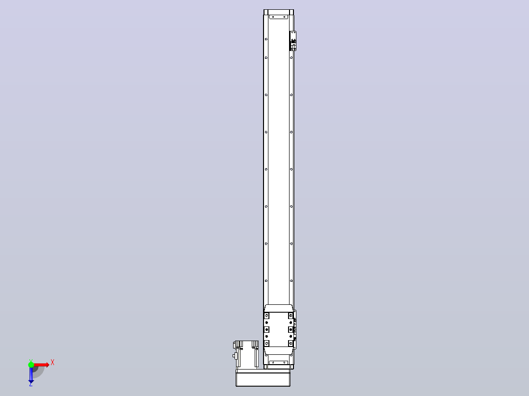 滚珠丝杠直线轴内置导轨TPA-GCR-80-1610C-L750-MR-M40-N3俯视图