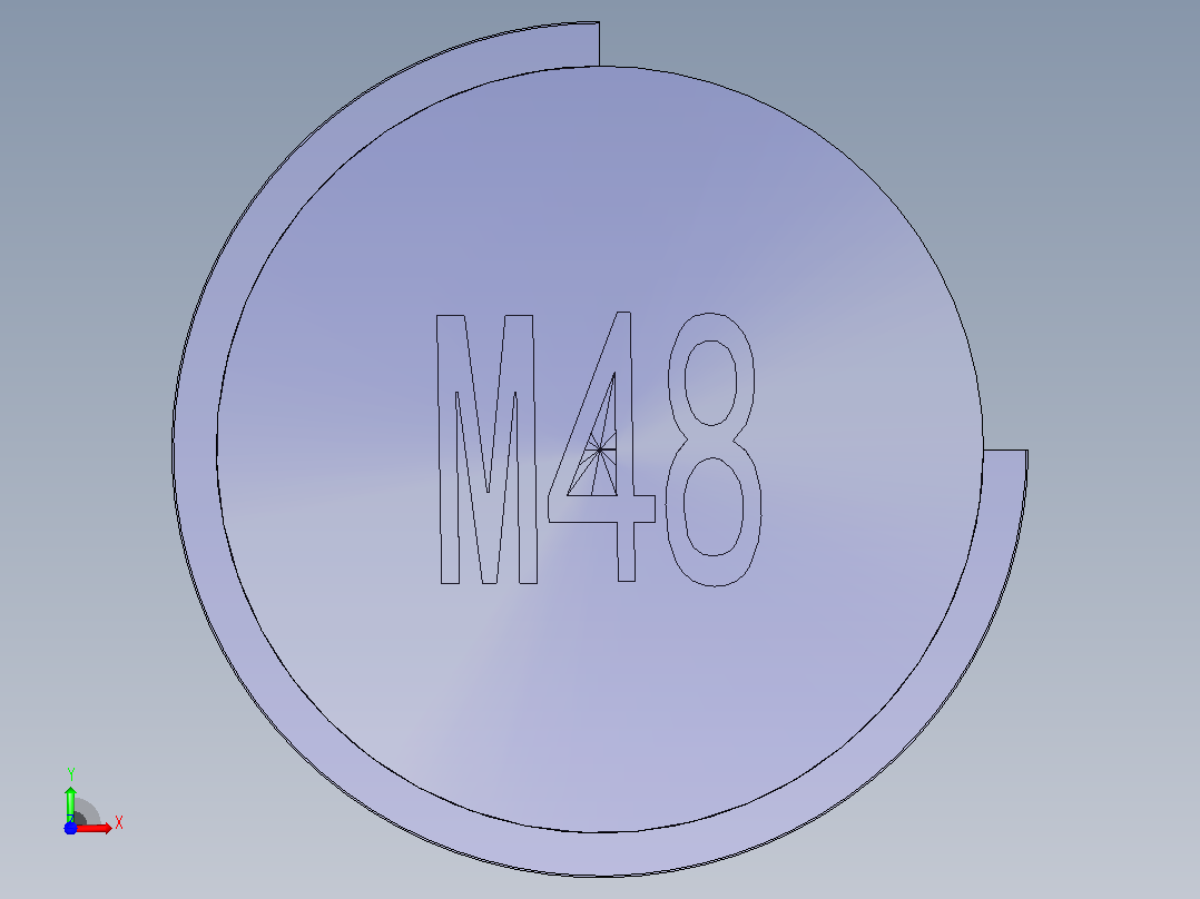 公制螺牙M48前视图