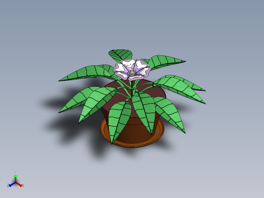 花精华开花植物正等轴测缩略图
