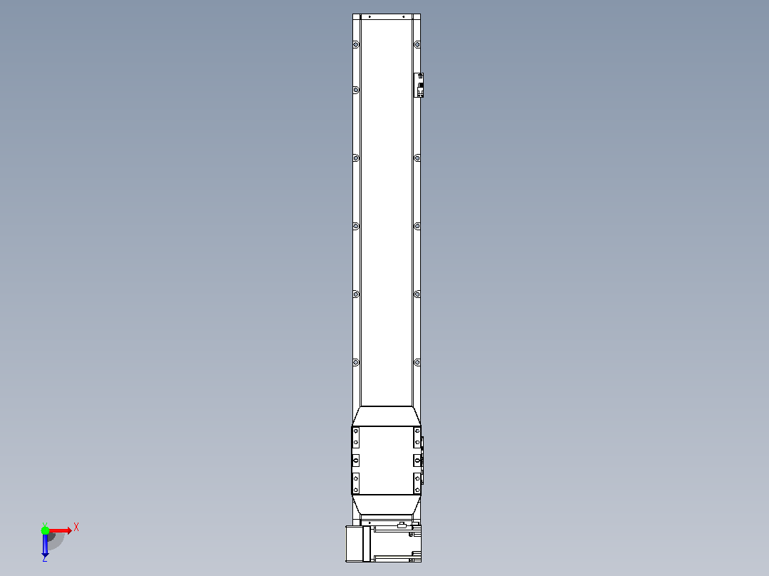 机器人皮带驱动直线轴TPA-GCB-150-P80-L800-LU-M75-N3俯视图
