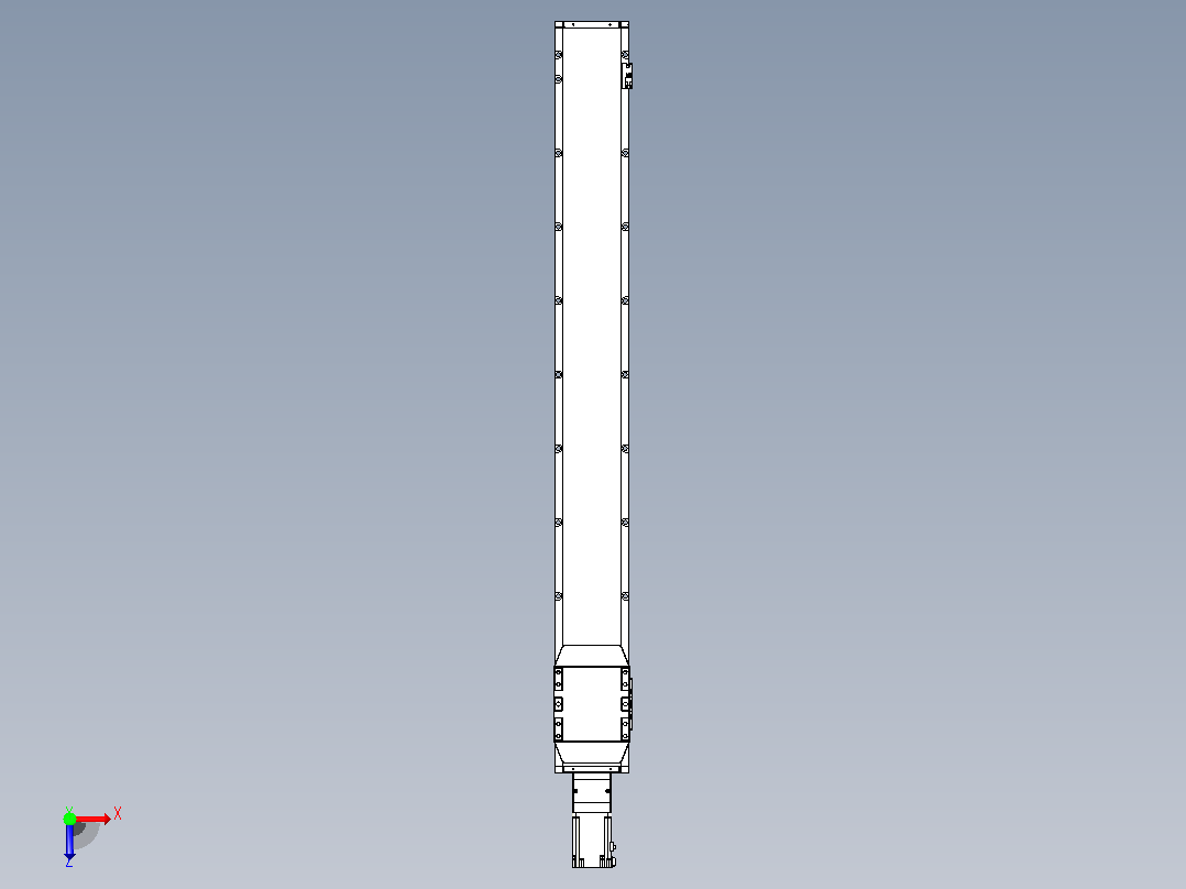 滚珠丝杠直线轴内置导轨TPA-GCR-150-2010C-L1250-M-M75-N3俯视图