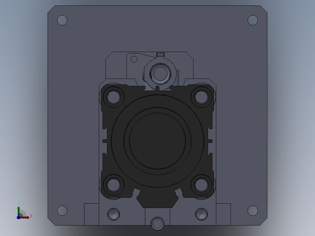 喷气管总成封9压盖工装x前视图