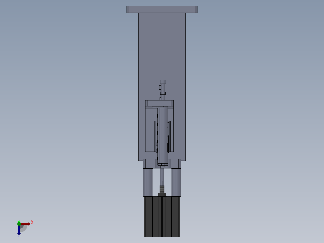 喷气管总成封9压盖工装x俯视图