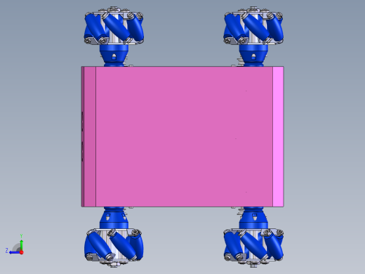 麦克纳姆轮（全向轮）四驱agv小车底盘sw15可编辑右视缩略图