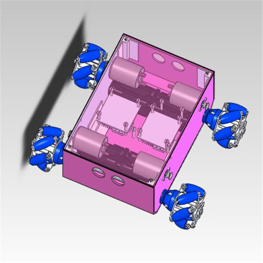麦克纳姆轮（全向轮）四驱agv小车底盘sw15可编辑缩略图