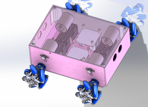 麦克纳姆轮（全向轮）四驱agv小车底盘sw15可编辑缩略图