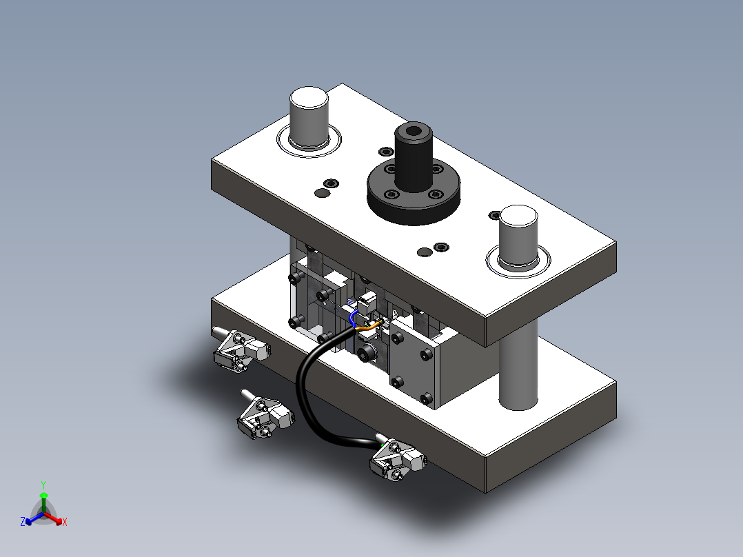 插头电线压接模具SW2013正等轴测图