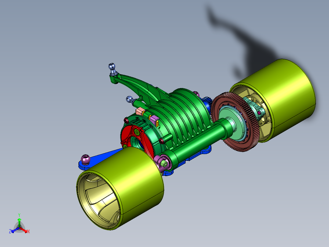 新能源纯电车后驱模型