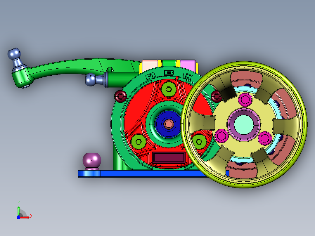 新能源纯电车后驱模型前视图