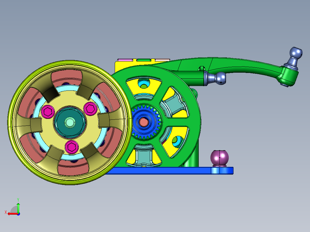 新能源纯电车后驱模型后视图