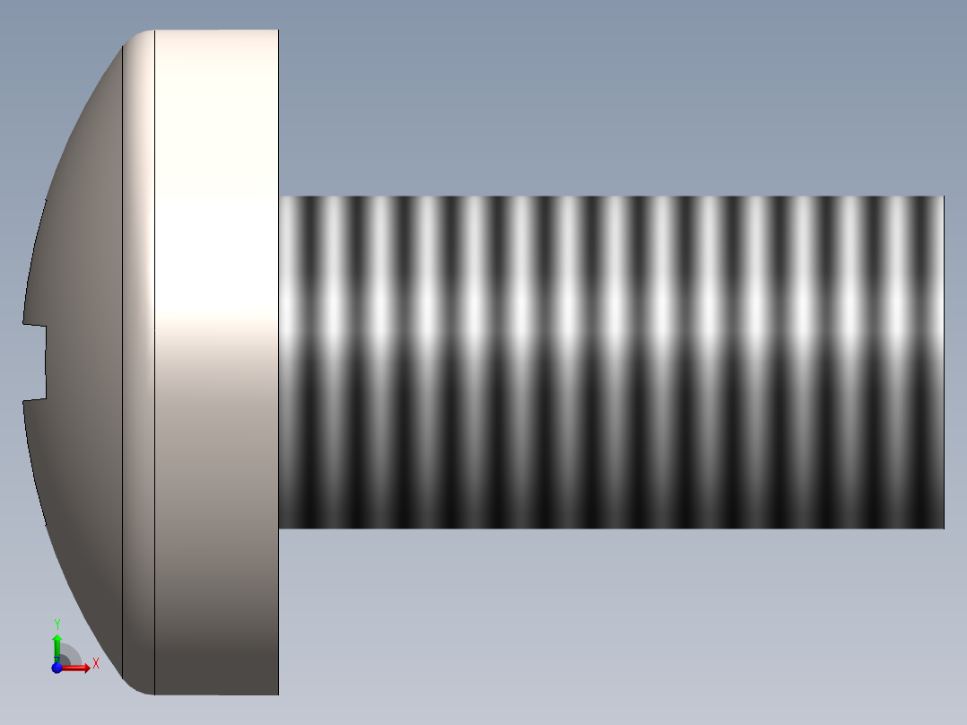 螺丝 M4 十字盘头-M4x8 Screw head.SLDPRT前视图