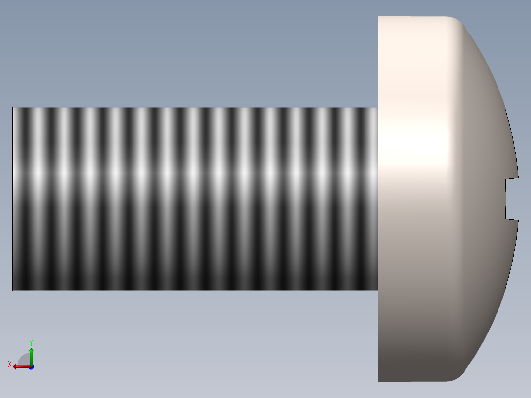 螺丝 M4 十字盘头-M4x8 Screw head.SLDPRT后视图