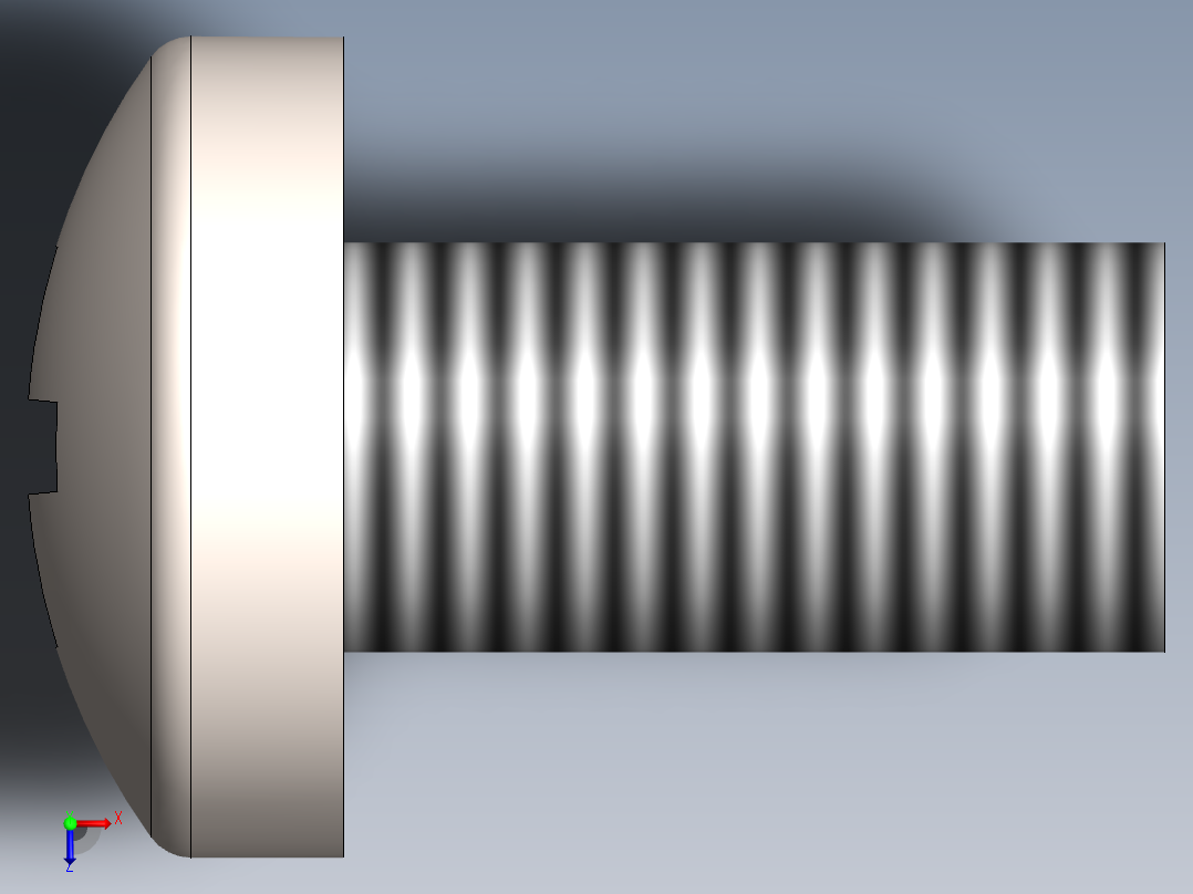 螺丝 M4 十字盘头-M4x8 Screw head.SLDPRT俯视图