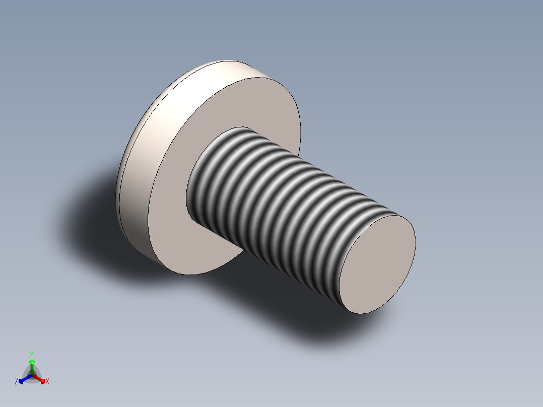 螺丝 M4 十字盘头-M4x8 Screw head.SLDPRT正等轴测图