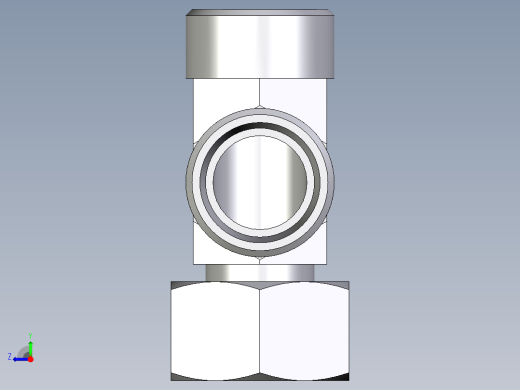 卡套式工业通用硬管接头EO_Standpipe_run_tee_EVL22LOMDCF右视缩略图
