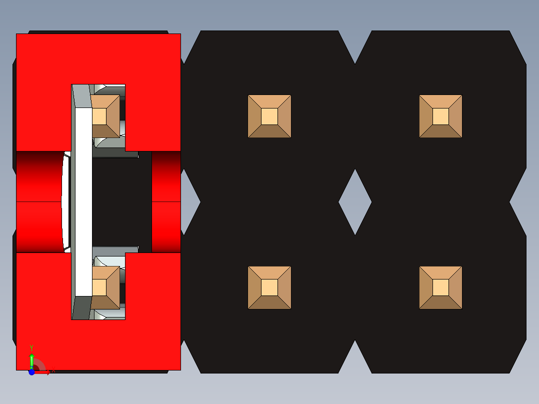 带跳线的排针-pinheader 2x3 and 1l jumper前视图