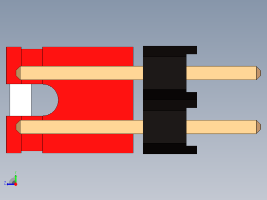 带跳线的排针-pinheader 2x3 and 1l jumper右视缩略图
