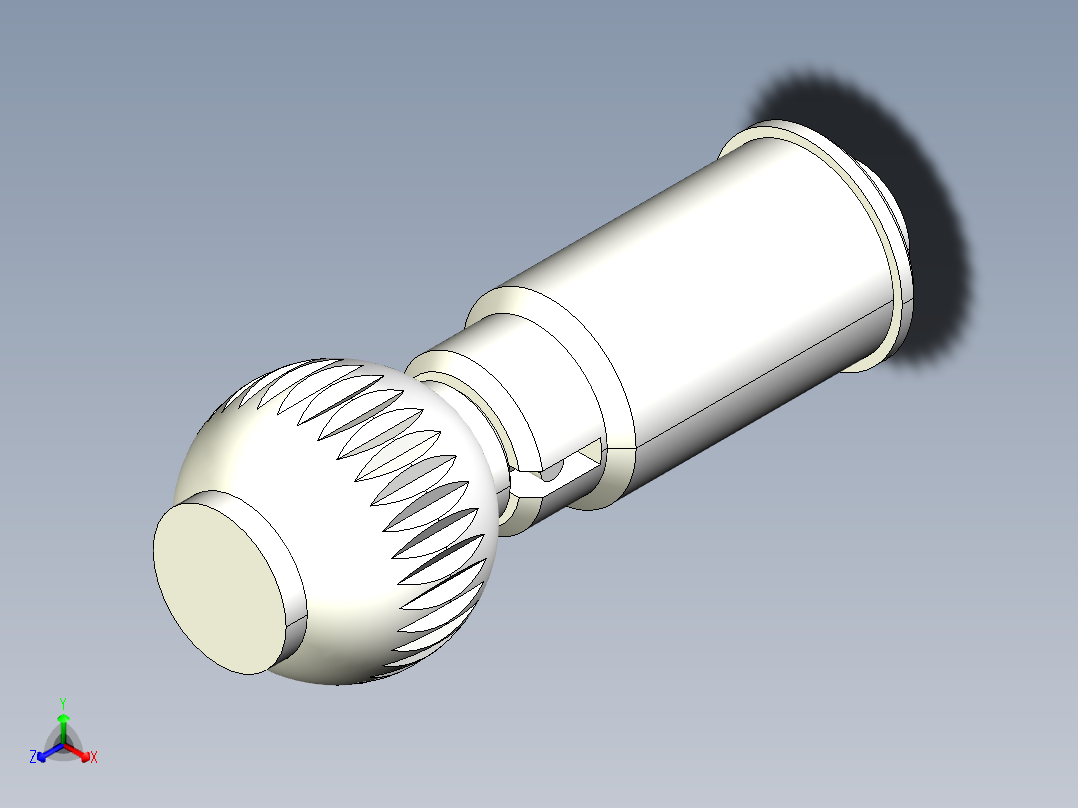 分割定位柱(精密型B)2213-3D多系列多零件图纸模型主视图