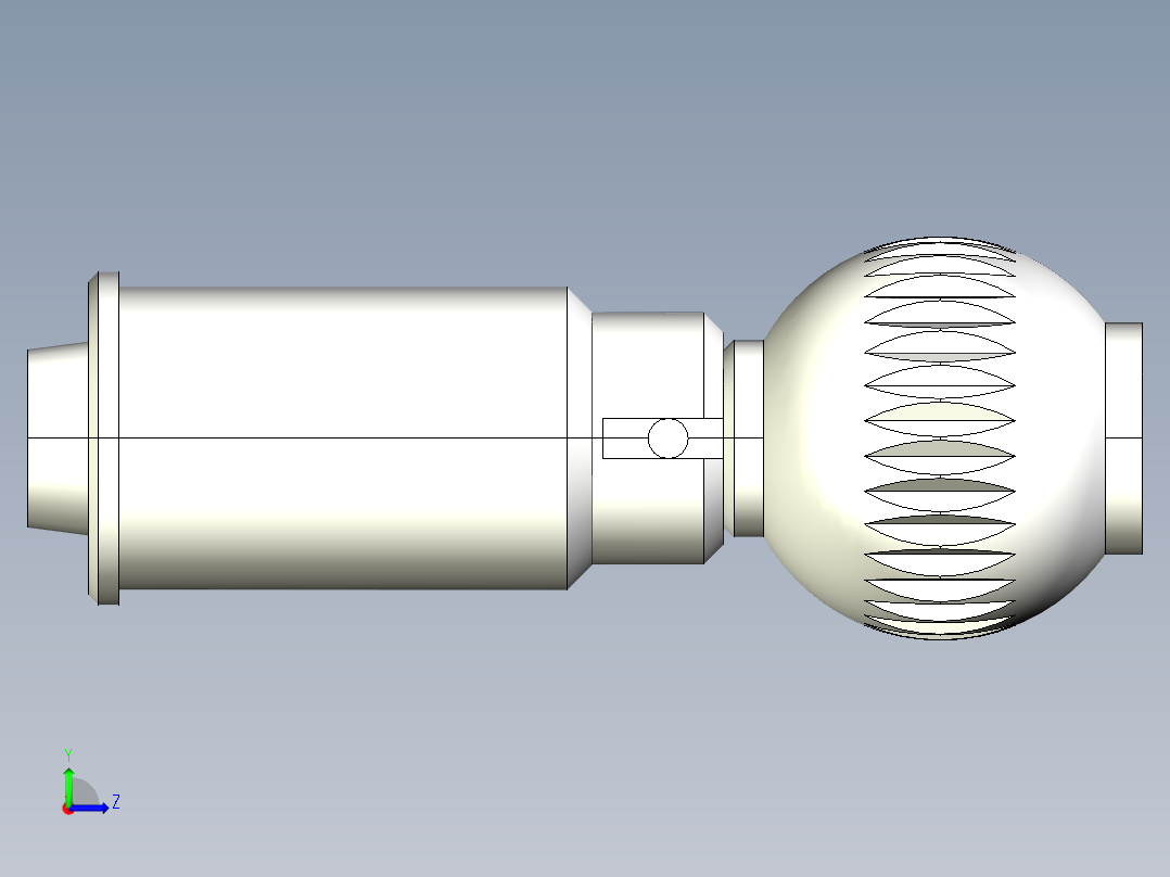 分割定位柱(精密型B)2213-3D多系列多零件图纸模型左视图