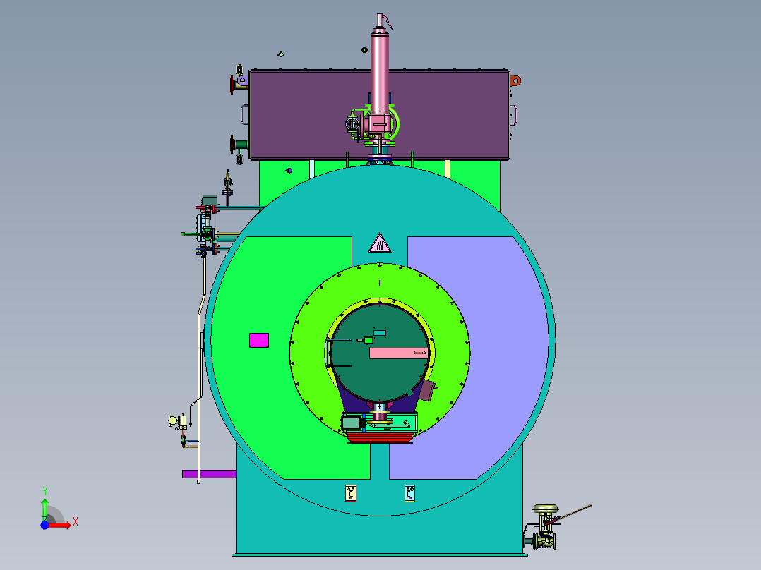 高温烘干燃气热风炉前视图