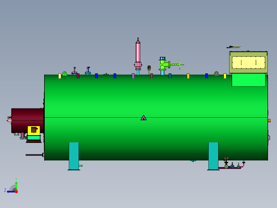 高温烘干燃气热风炉右视图