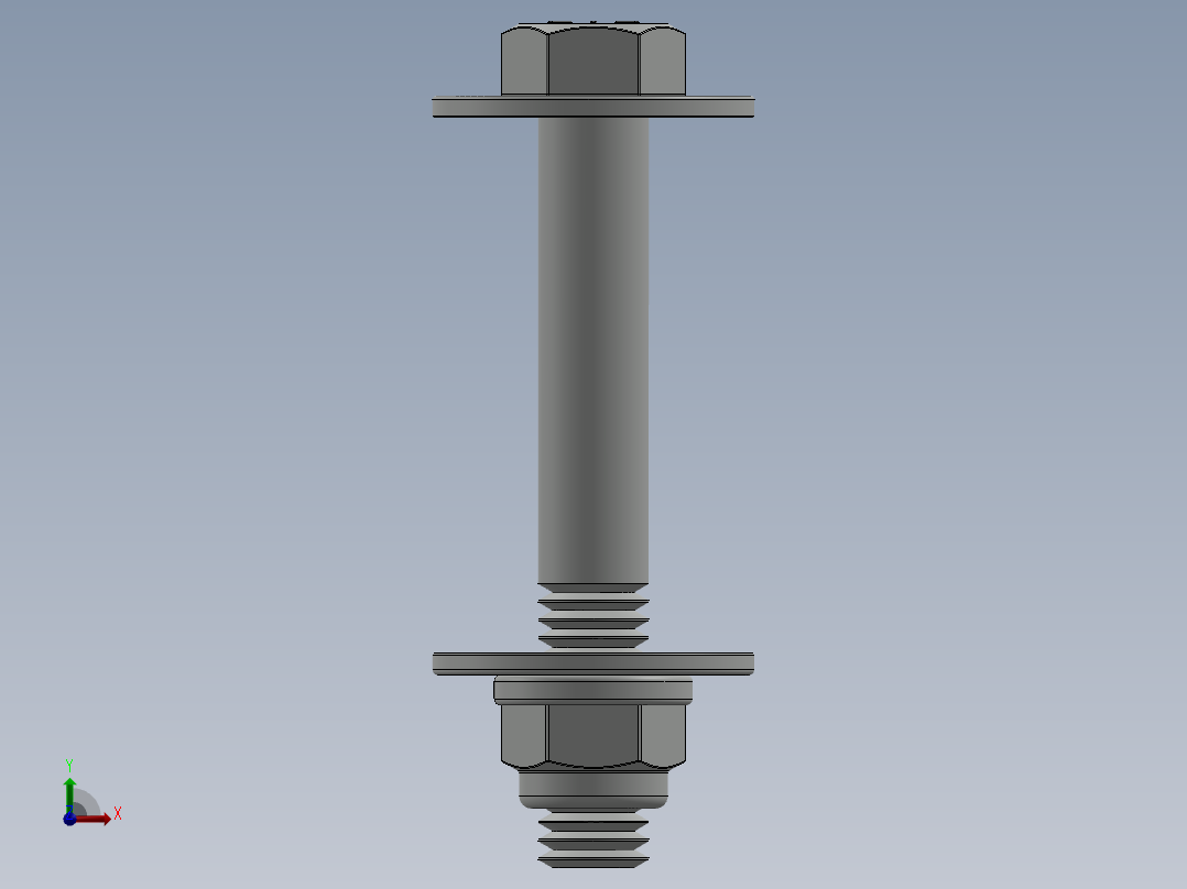 紧固件-0.4375 Bolt Hex前视图