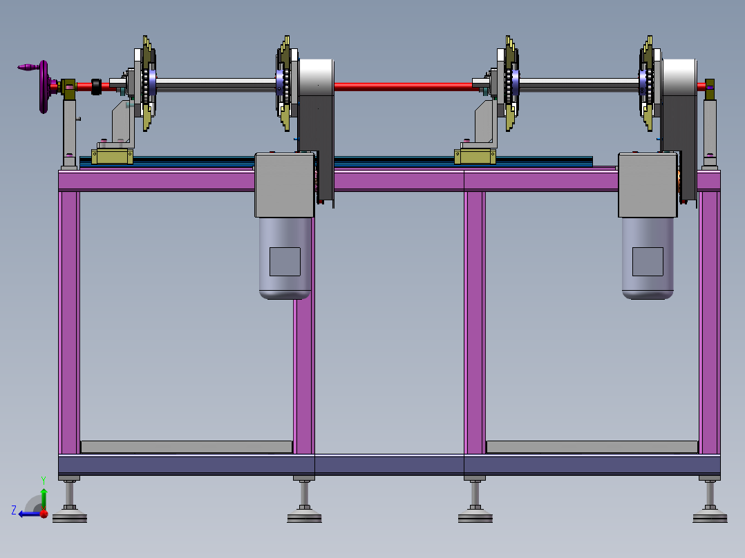 可调节输送带（sw21可编辑+工程图+bom）右视图