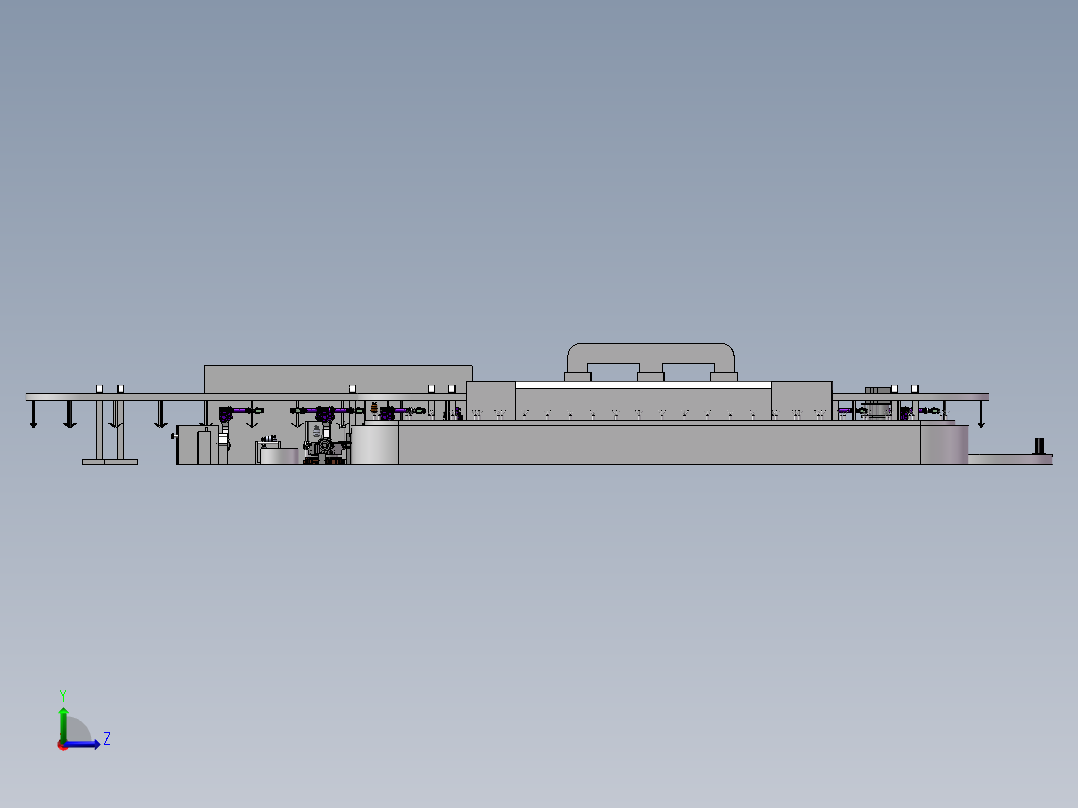 钢瓶生产线sw13可编辑左视图