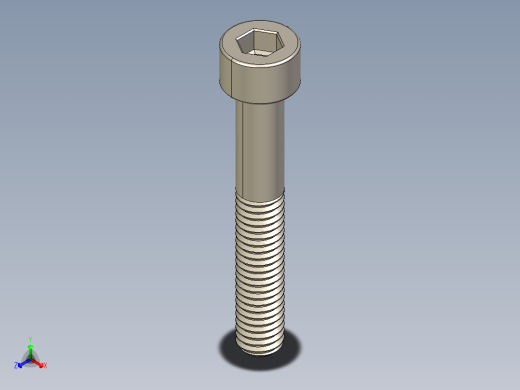 Screw_DIN_912_M6x40_A2.STEP公制内六角螺钉