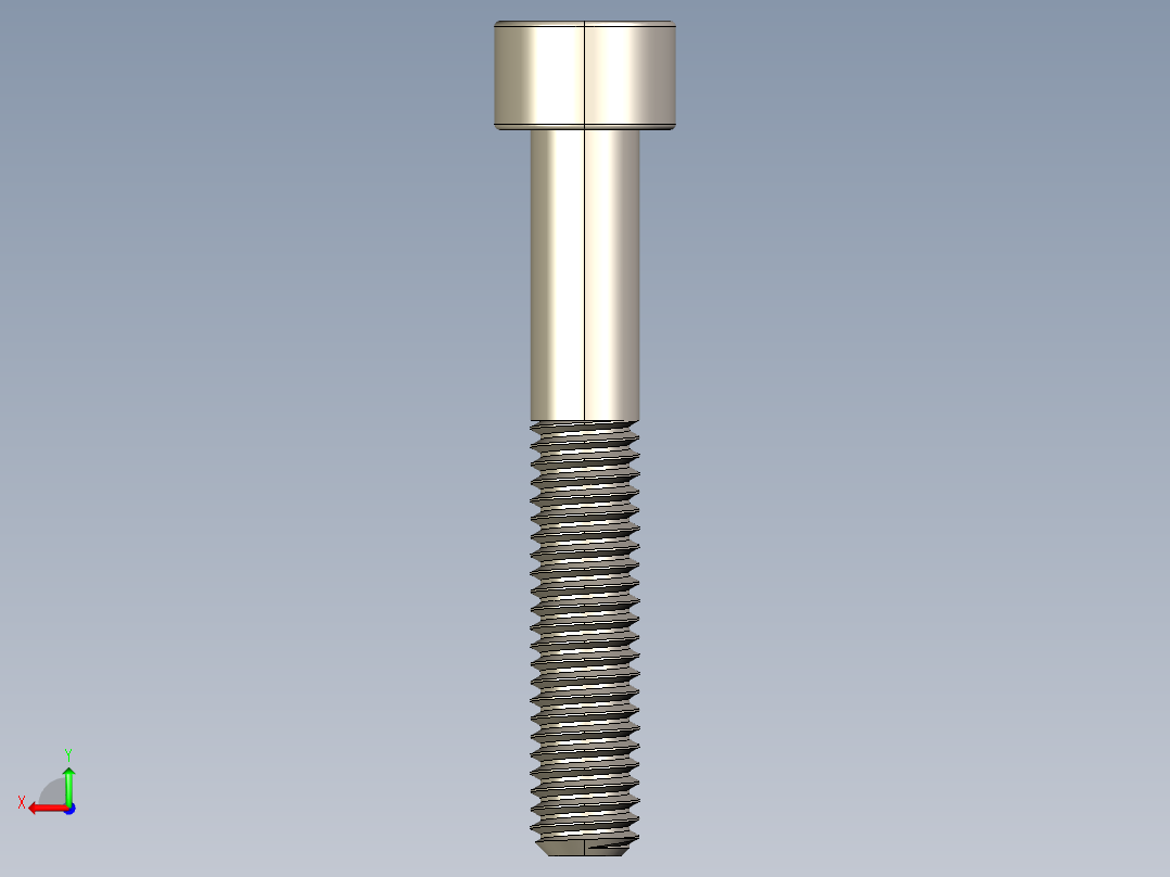 Screw_DIN_912_M6x40_A2.STEP公制内六角螺钉后视图