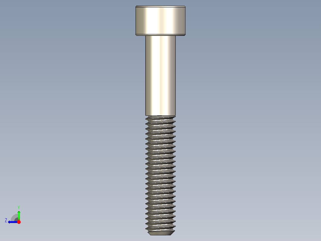 Screw_DIN_912_M6x40_A2.STEP公制内六角螺钉右视图