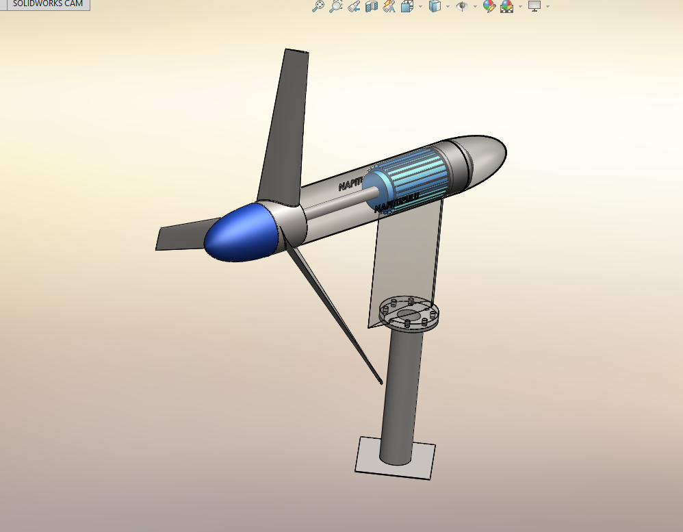 水下发电机模型SW三维图
