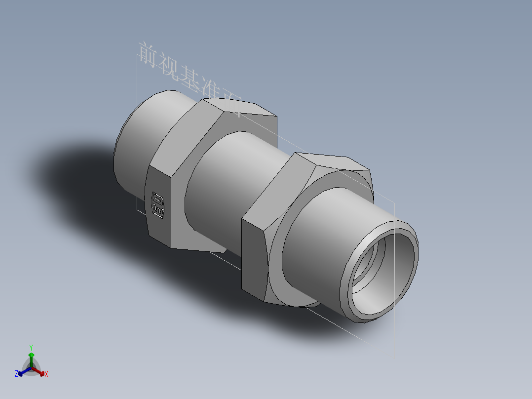直通隔板接头、6C-18LN正等轴测图