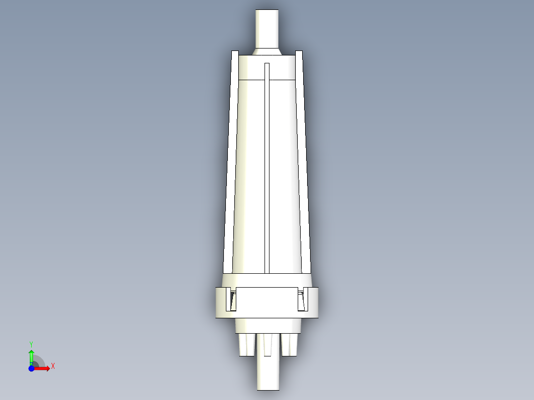多流体异形管接头前视图