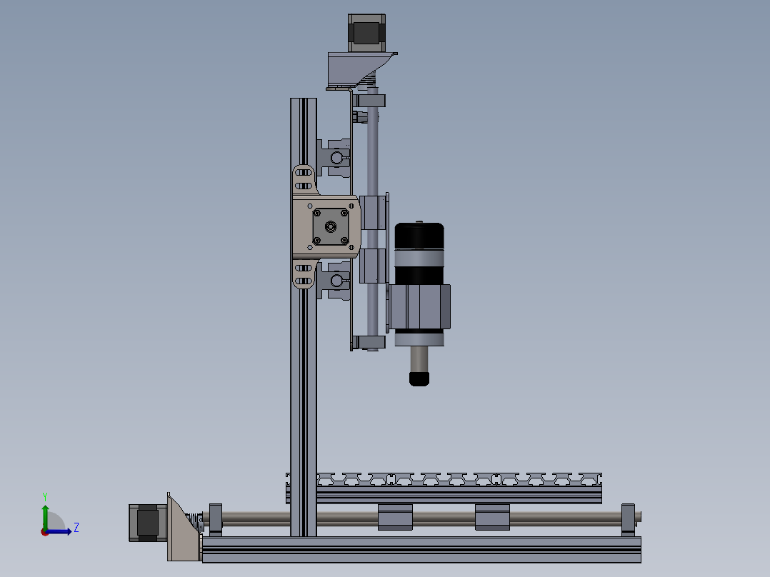 CNC engraving machine左视图
