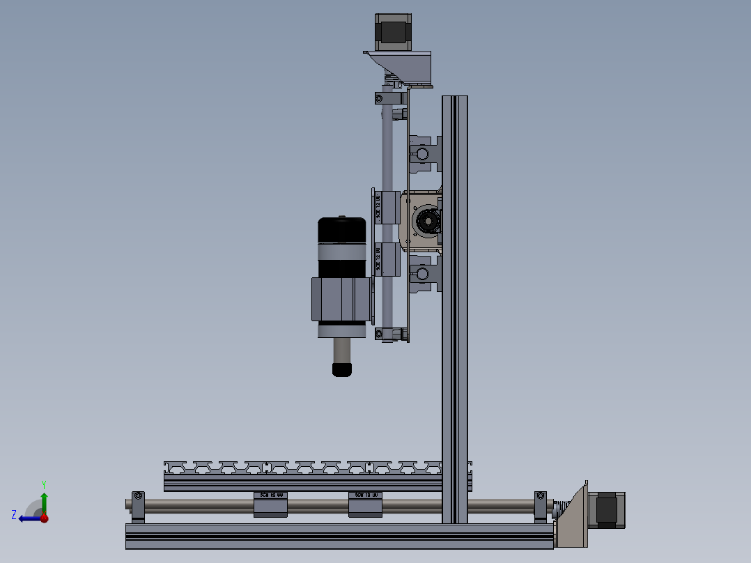 CNC engraving machine右视图