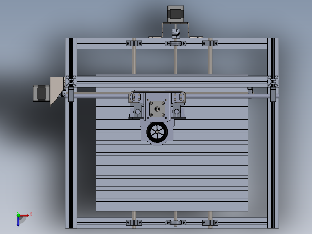 CNC engraving machine俯视图