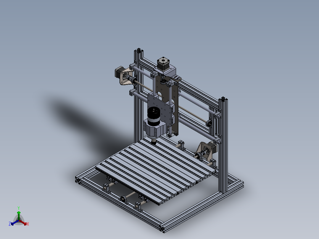 CNC engraving machine正等轴测图