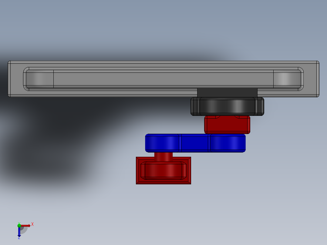 曲柄滑块 (3)俯视图