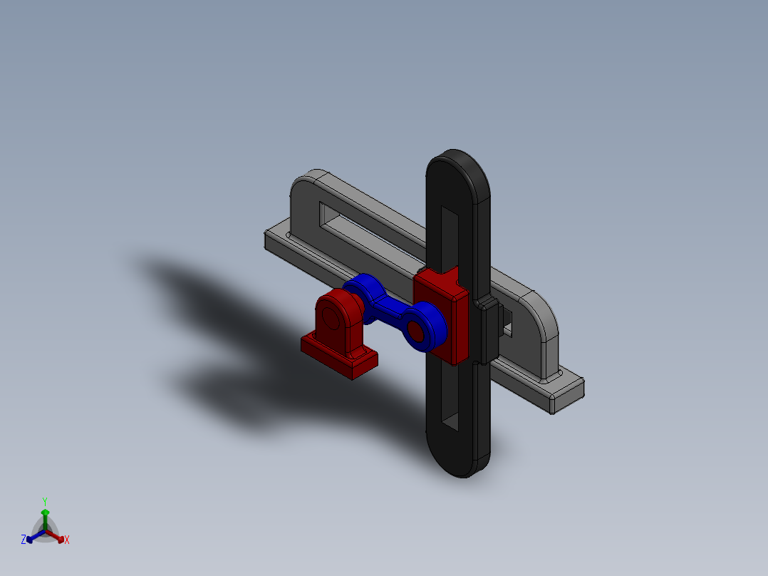 曲柄滑块 (3)正等轴测图