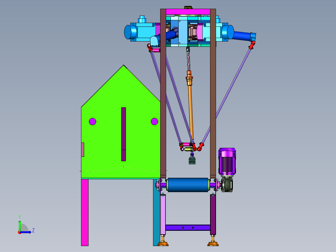 鸡舍用生态捡蛋机左视图