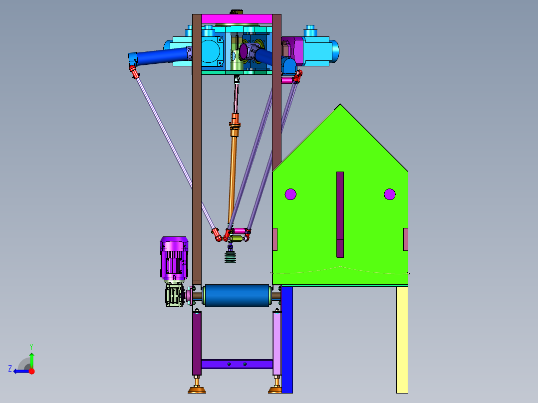 鸡舍用生态捡蛋机右视图