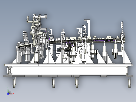 汽车侧围B柱焊装夹具设计前视缩略图