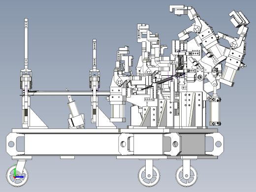 汽车侧围B柱焊装夹具设计左视缩略图
