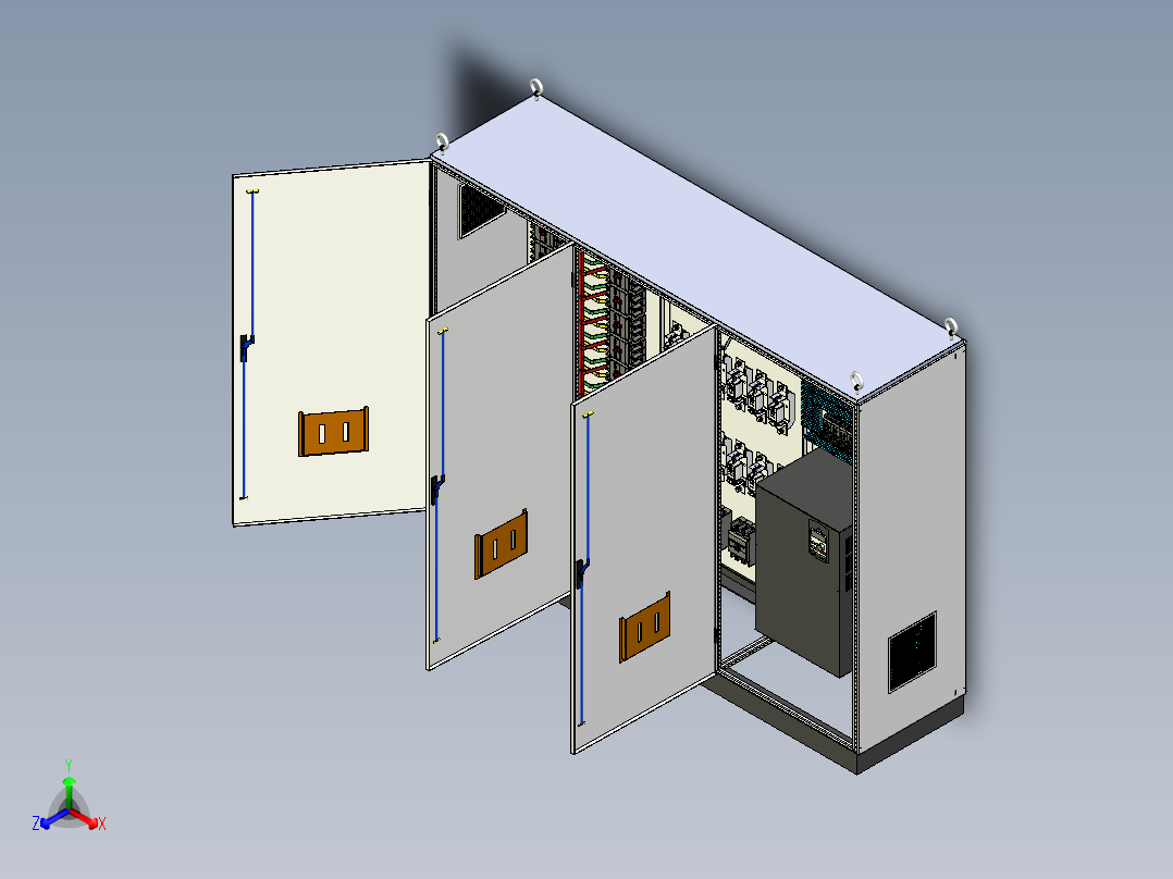 三柜组装630A竖装刀开关变频器控制柜 55899