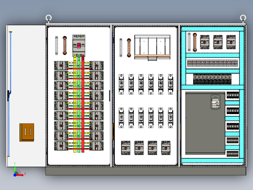 三柜组装630A竖装刀开关变频器控制柜 55899前视缩略图