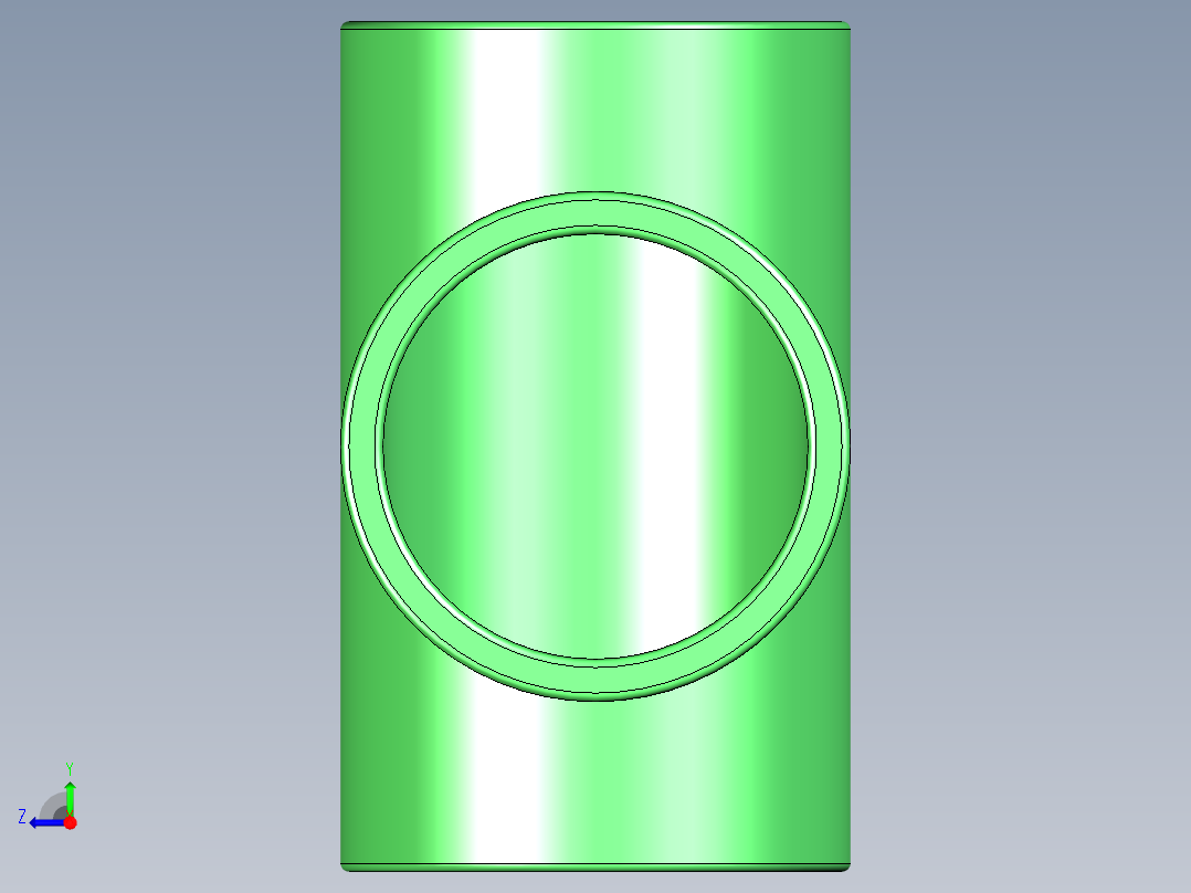 B3004514-三通融合 Ø25-32-50，水右视图