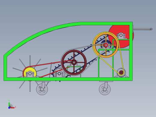 道路垃圾清扫机设计【三维模型+13张CAD图纸+说明素材】+SW前视缩略图