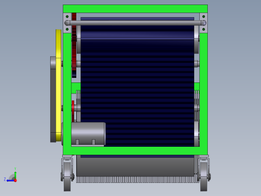 道路垃圾清扫机设计【三维模型+13张CAD图纸+说明素材】+SW右视缩略图